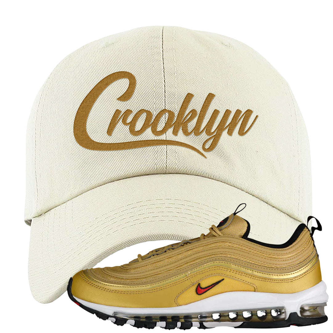 Gold Bullet 97s Dad Hat | Crooklyn, White