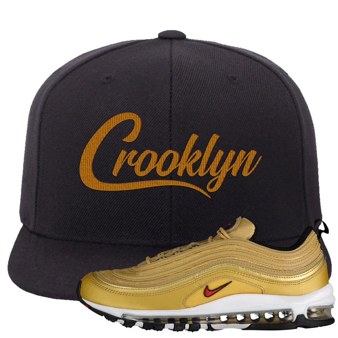 Gold Bullet 97s Snapback Hat | Crooklyn, Black