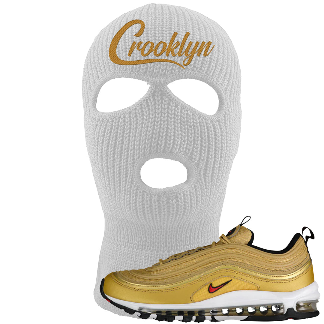 Gold Bullet 97s Ski Mask | Crooklyn, White