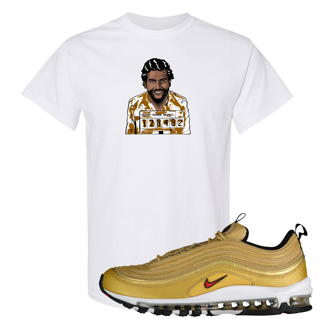 Gold Bullet 97s T Shirt | Escobar Illustration, White