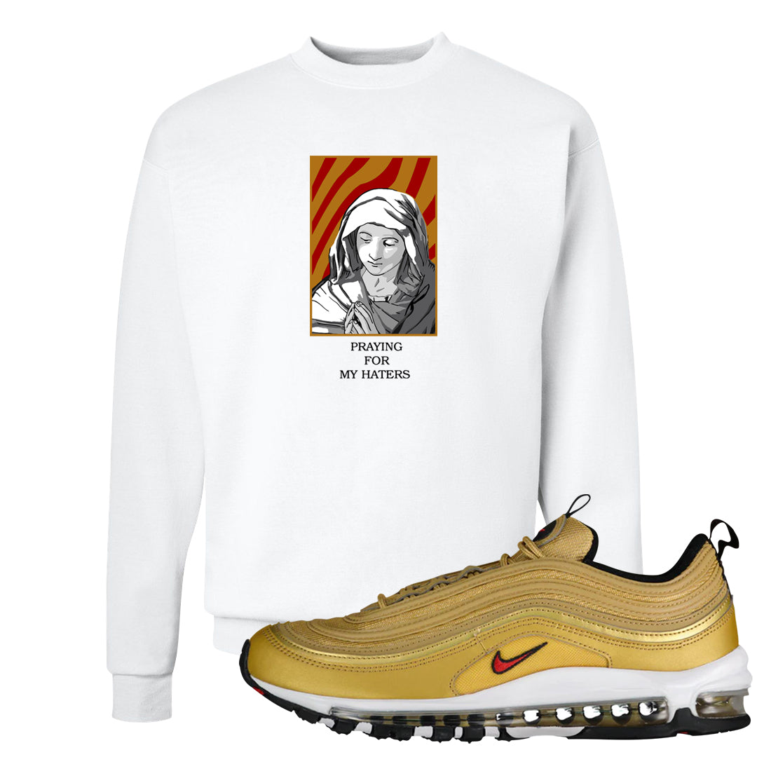 Gold Bullet 97s Crewneck Sweatshirt | God Told Me, White