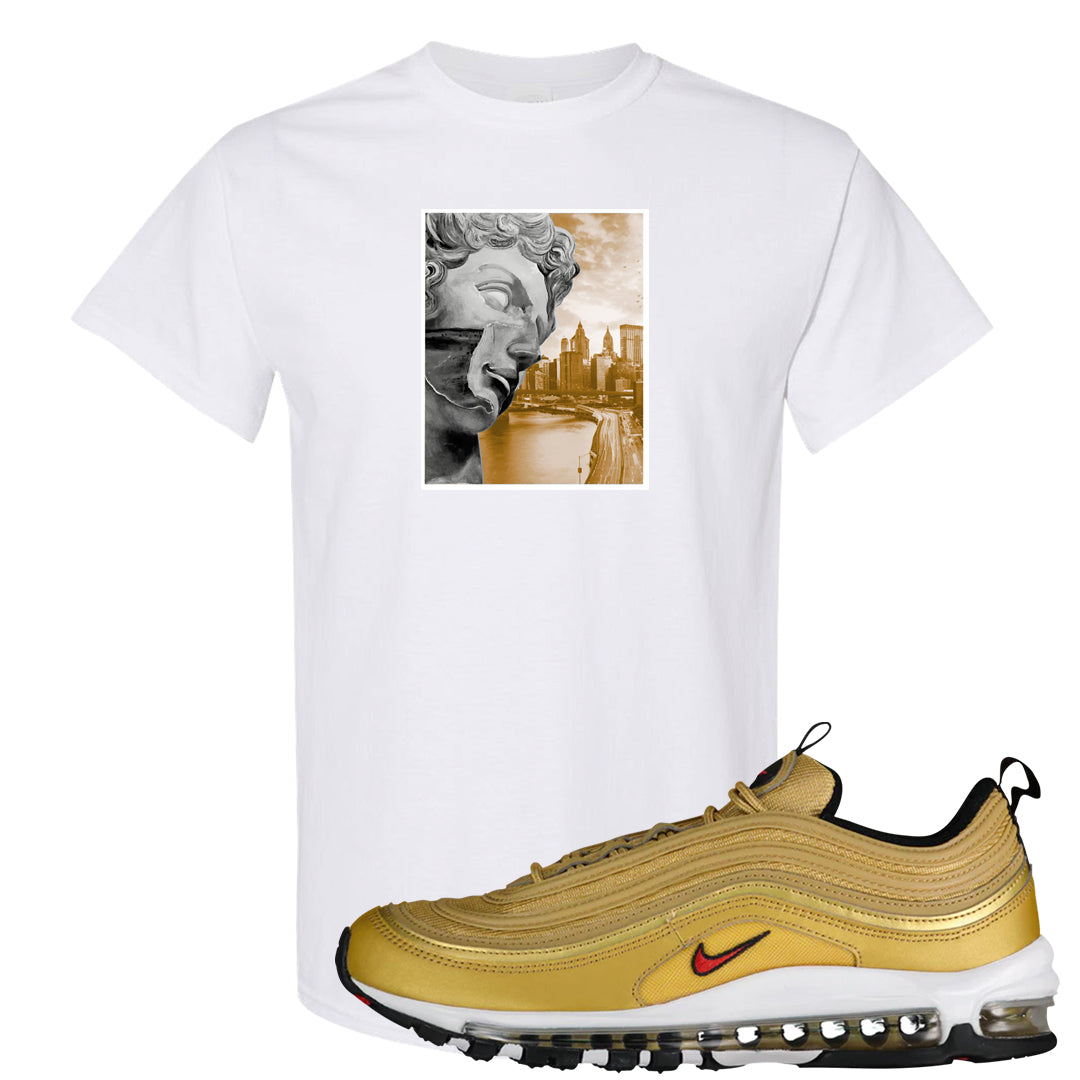 Gold Bullet 97s T Shirt | Miguel, White