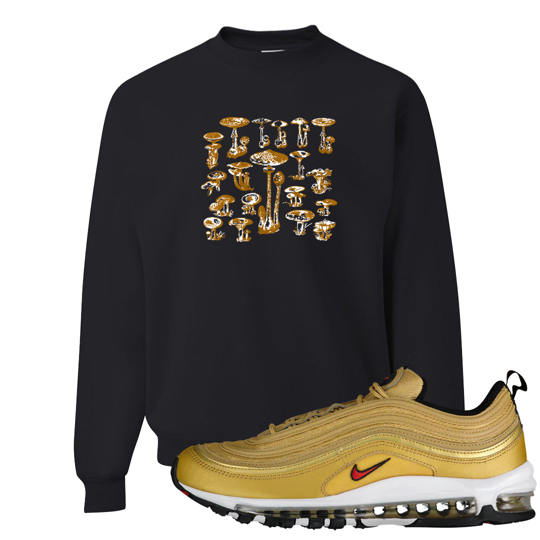 Gold Bullet 97s Crewneck Sweatshirt | Mushroom Chart, Black