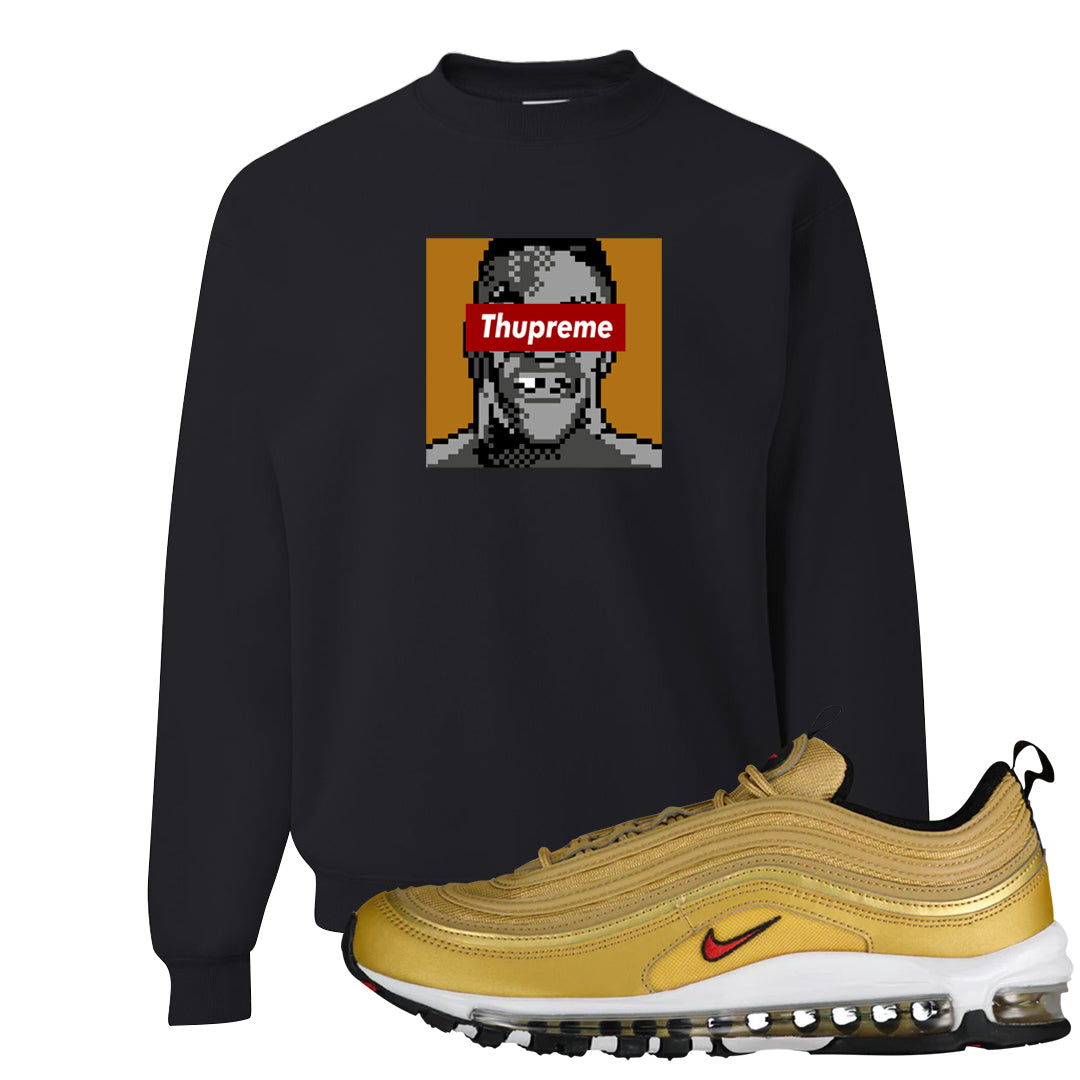 Gold Bullet 97s Crewneck Sweatshirt | Thupreme, Black