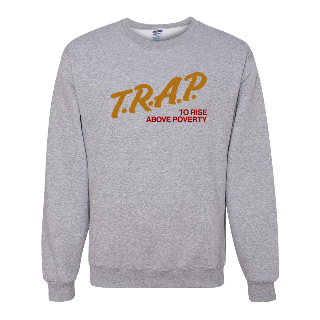 Gold Bullet 97s Crewneck Sweatshirt | Trap To Rise Above Poverty, Ash