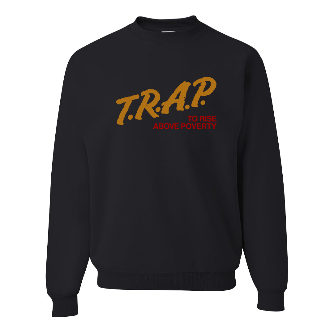 Gold Bullet 97s Crewneck Sweatshirt | Trap To Rise Above Poverty, Black