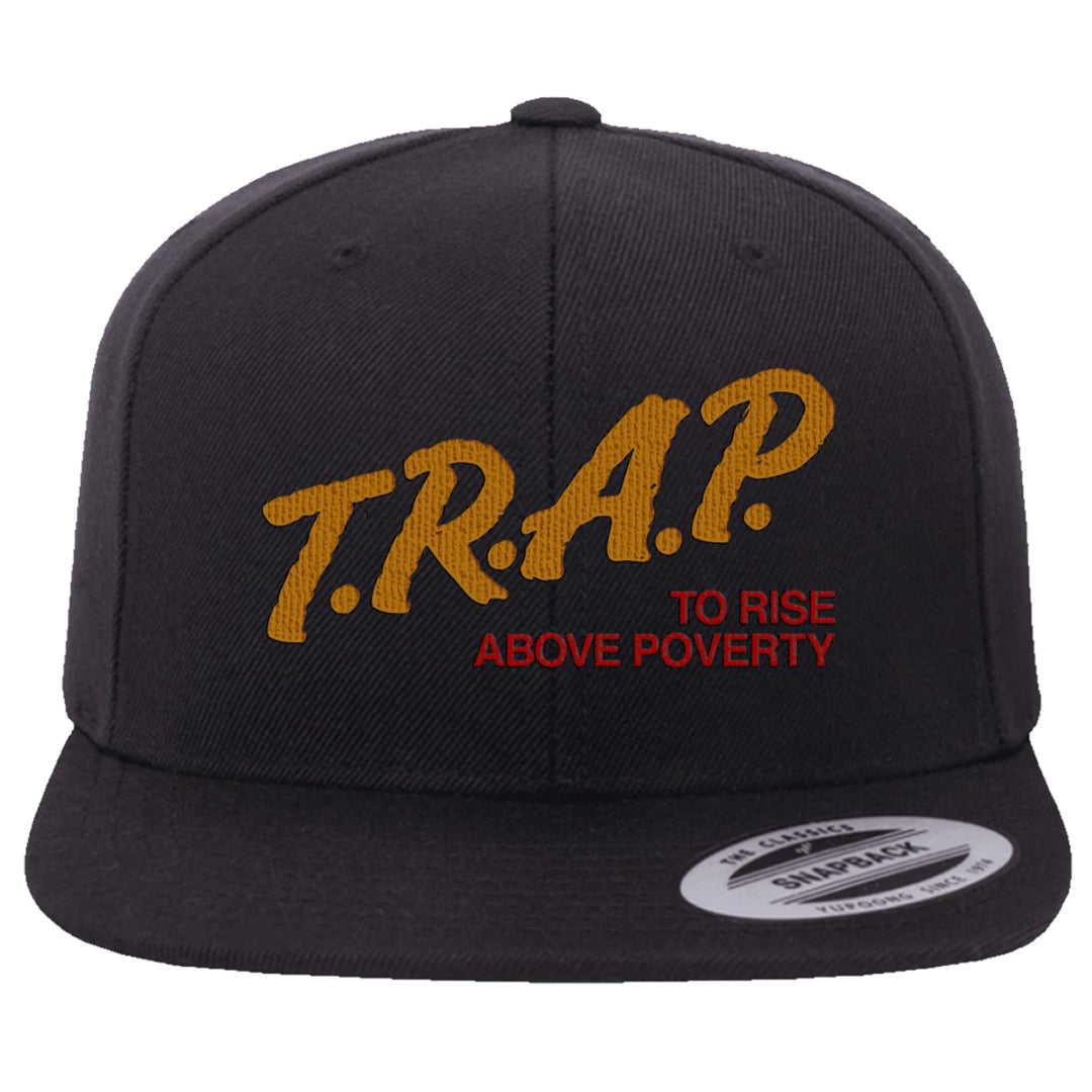 Gold Bullet 97s Snapback Hat | Trap To Rise Above Poverty, Black