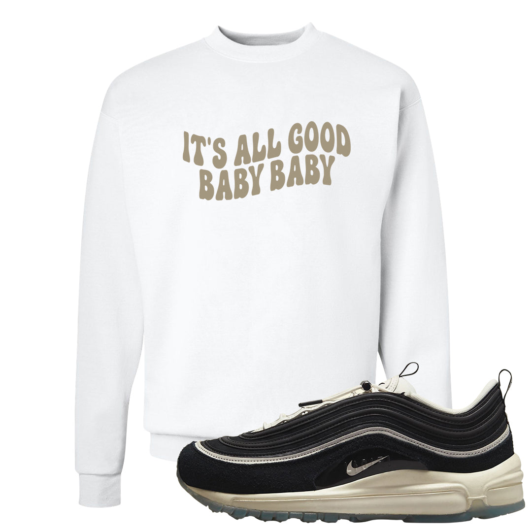 2022 Hangul Day 97s Crewneck Sweatshirt | All Good Baby, White