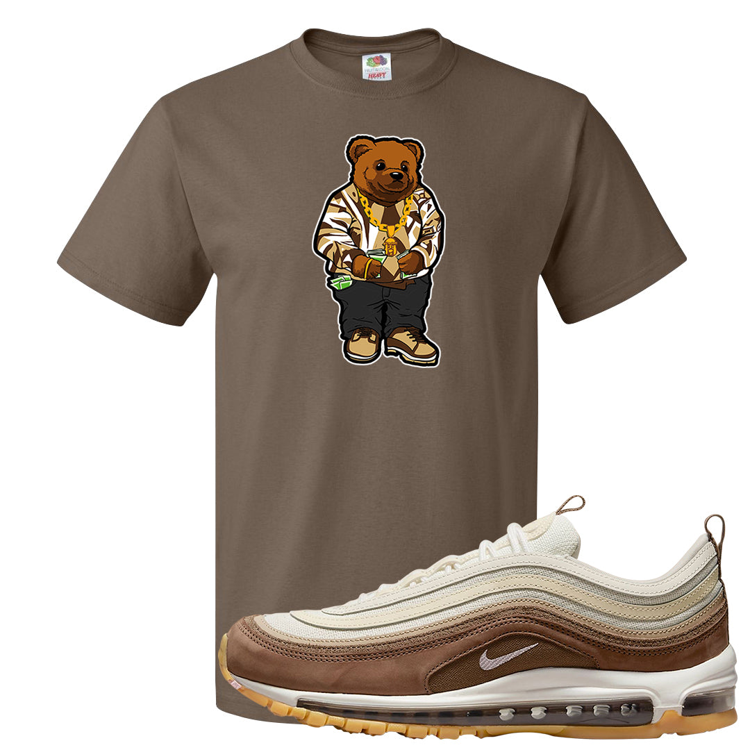 Mushroom Muslin 97s T Shirt | Sweater Bear, Chocolate