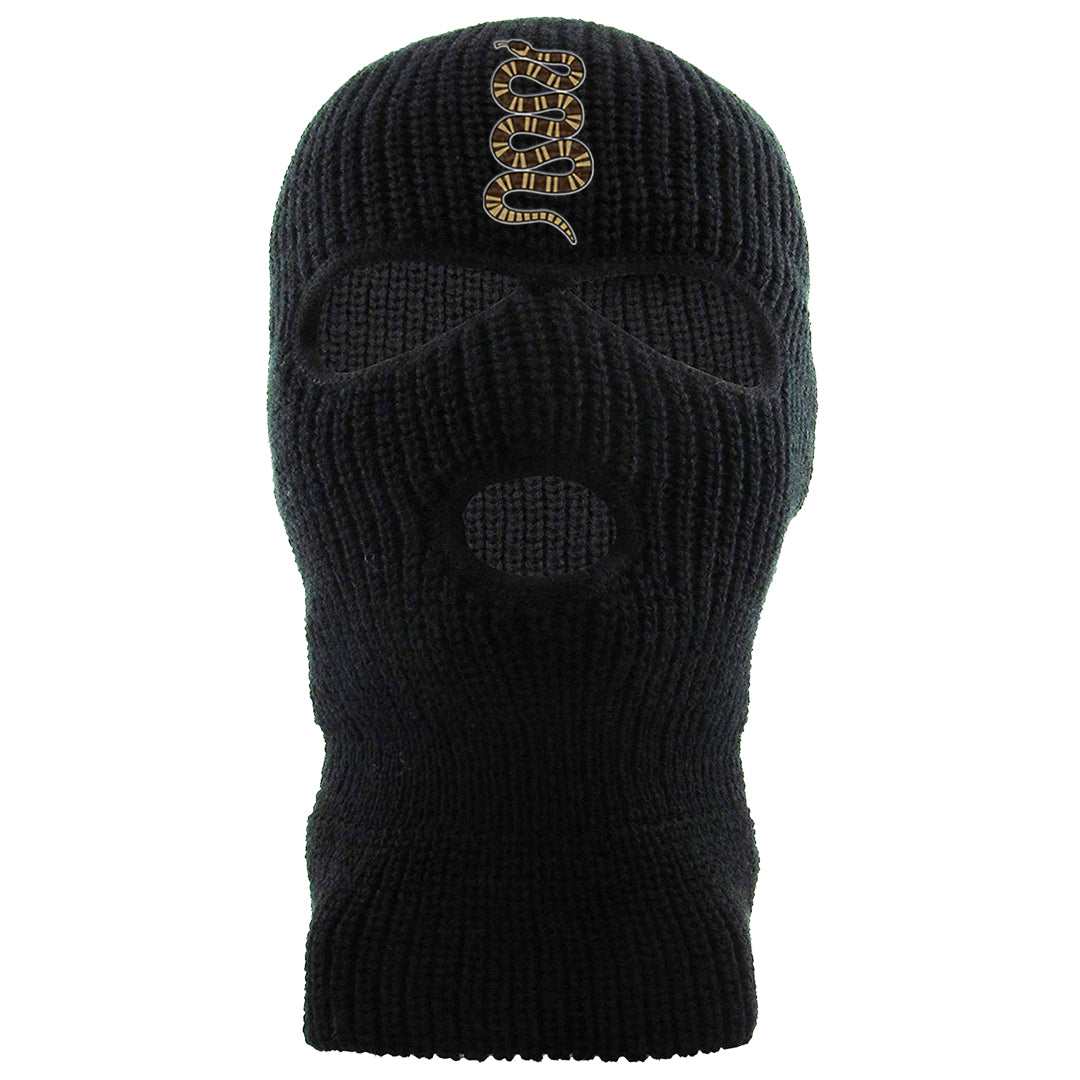 Mushroom Muslin 97s Ski Mask | Coiled Snake, Black