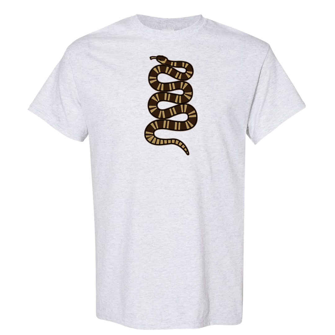 Mushroom Muslin 97s T Shirt | Coiled Snake, Ash