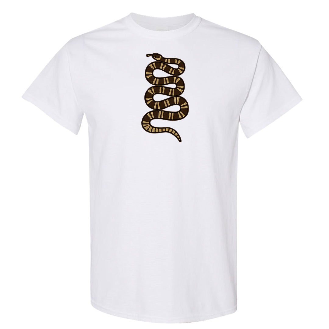 Mushroom Muslin 97s T Shirt | Coiled Snake, White