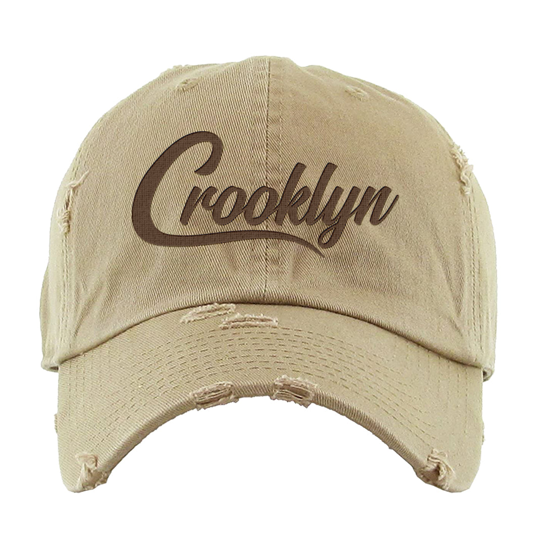 Mushroom Muslin 97s Distressed Dad Hat | Crooklyn, Khaki