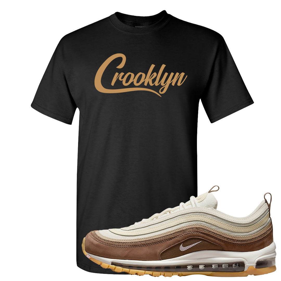 Mushroom Muslin 97s T Shirt | Crooklyn, Black