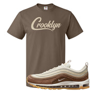 Mushroom Muslin 97s T Shirt | Crooklyn, Chocolate