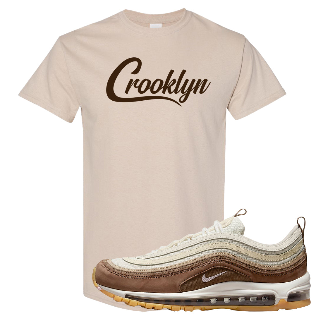 Mushroom Muslin 97s T Shirt | Crooklyn, Sand