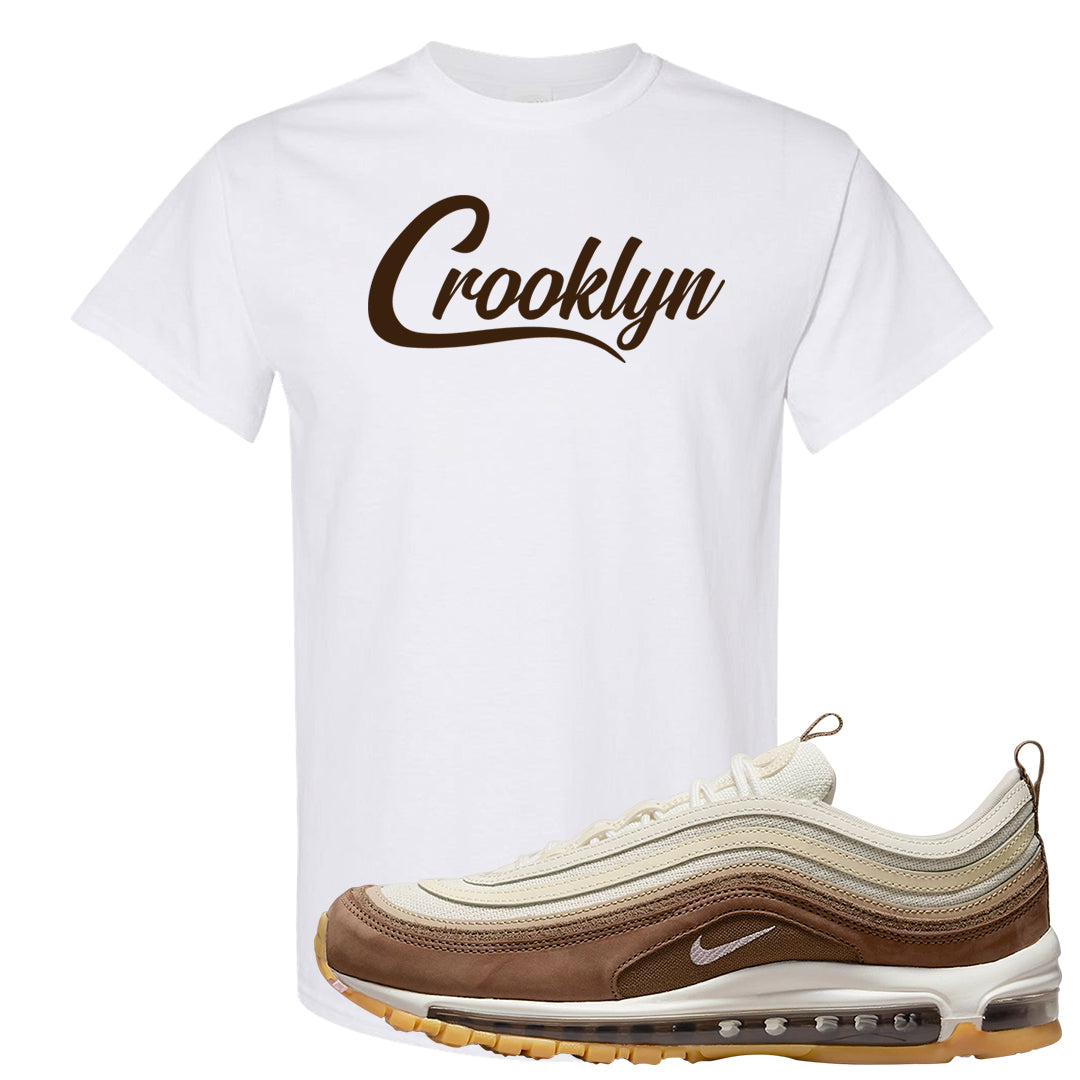 Mushroom Muslin 97s T Shirt | Crooklyn, White
