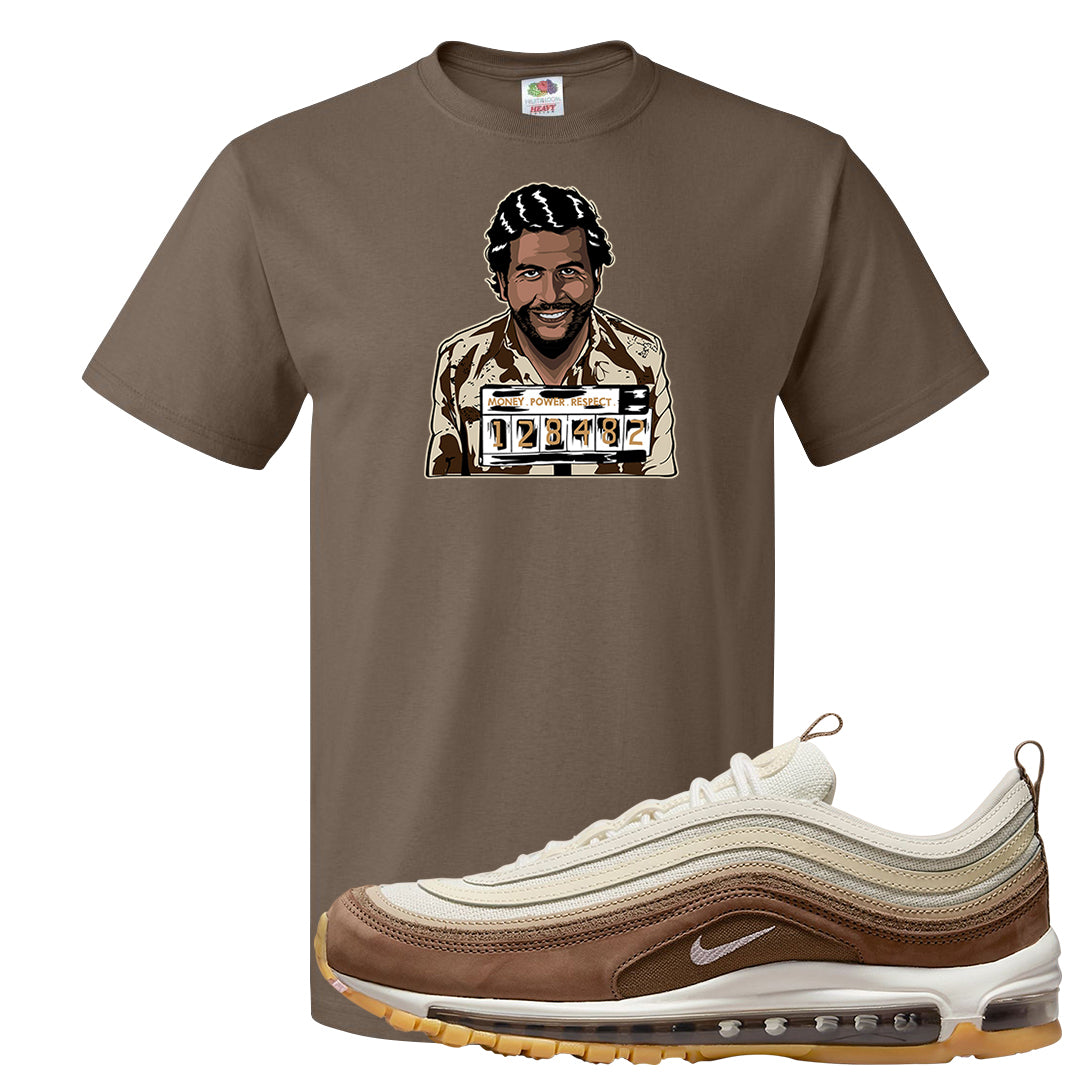 Mushroom Muslin 97s T Shirt | Escobar Illustration, Chocolate