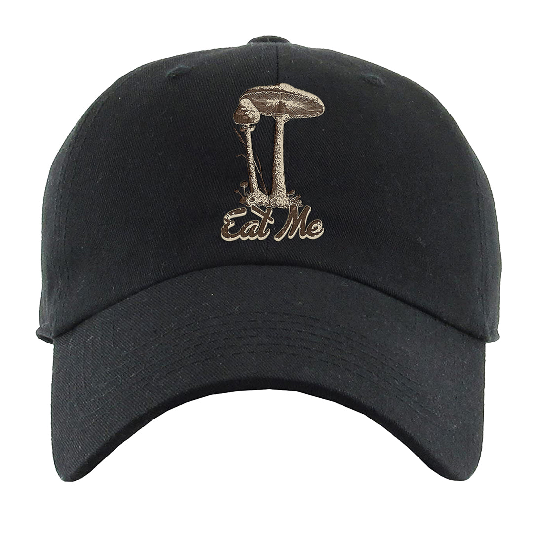 Mushroom Muslin 97s Dad Hat | Eat Me, Black