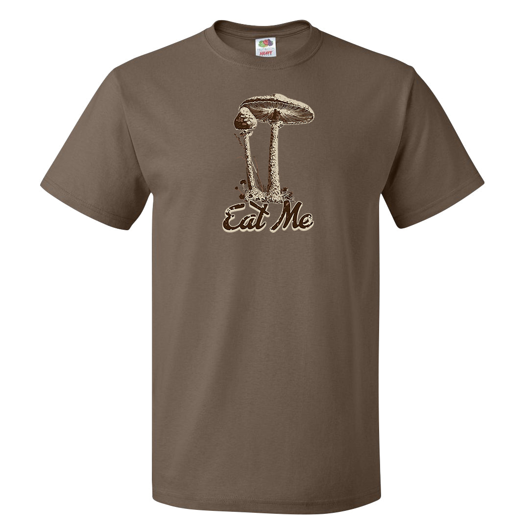 Mushroom Muslin 97s T Shirt | Eat Me, Chocolate