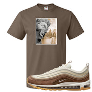 Mushroom Muslin 97s T Shirt | Miguel, Chocolate