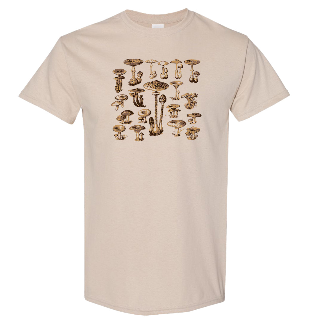 Mushroom Muslin 97s T Shirt | Mushroom Chart, Sand