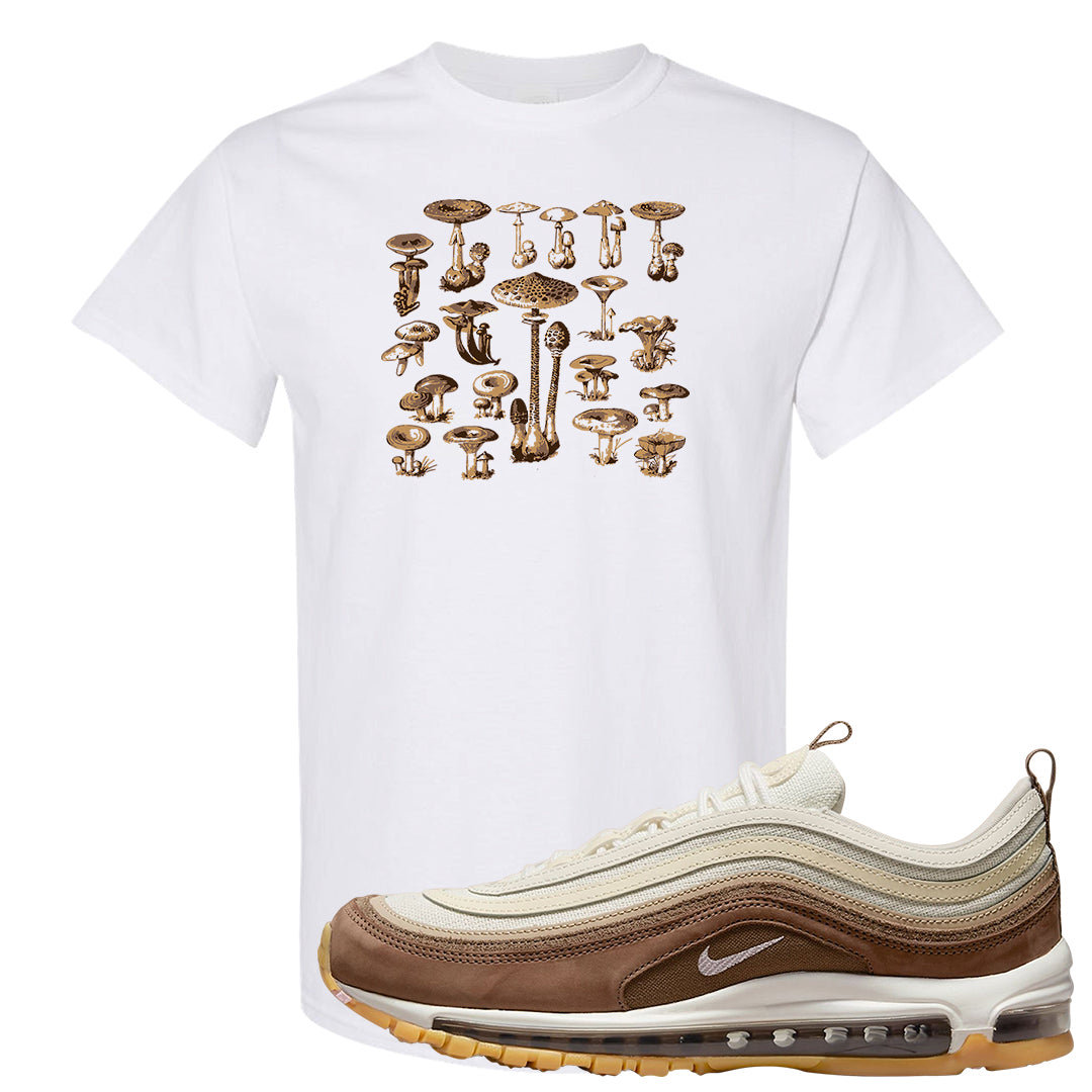 Mushroom Muslin 97s T Shirt | Mushroom Chart, White