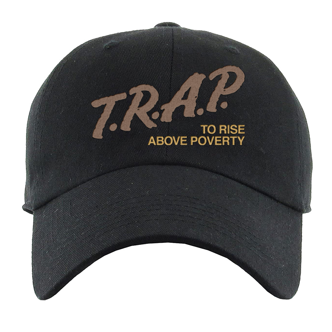 Mushroom Muslin 97s Dad Hat | Trap To Rise Above Poverty, Black