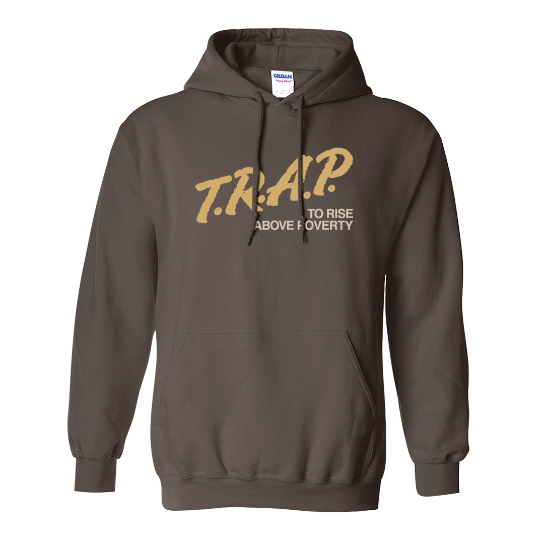 Mushroom Muslin 97s Hoodie | Trap To Rise Above Poverty, Chocolate