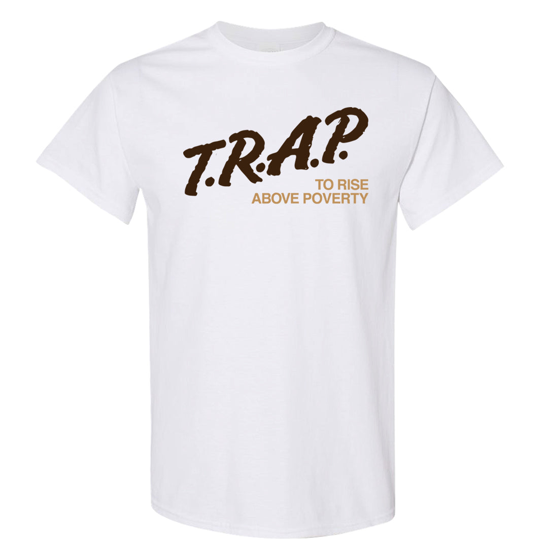 Mushroom Muslin 97s T Shirt | Trap To Rise Above Poverty, White