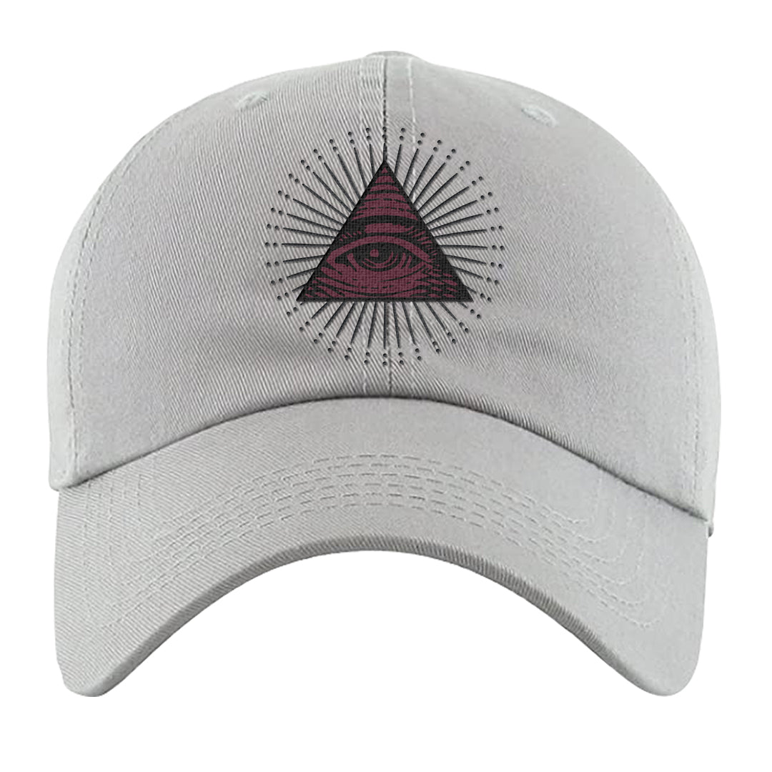 Summit White Rosewood More Uptempos Dad Hat | All Seeing Eye, Light Gray