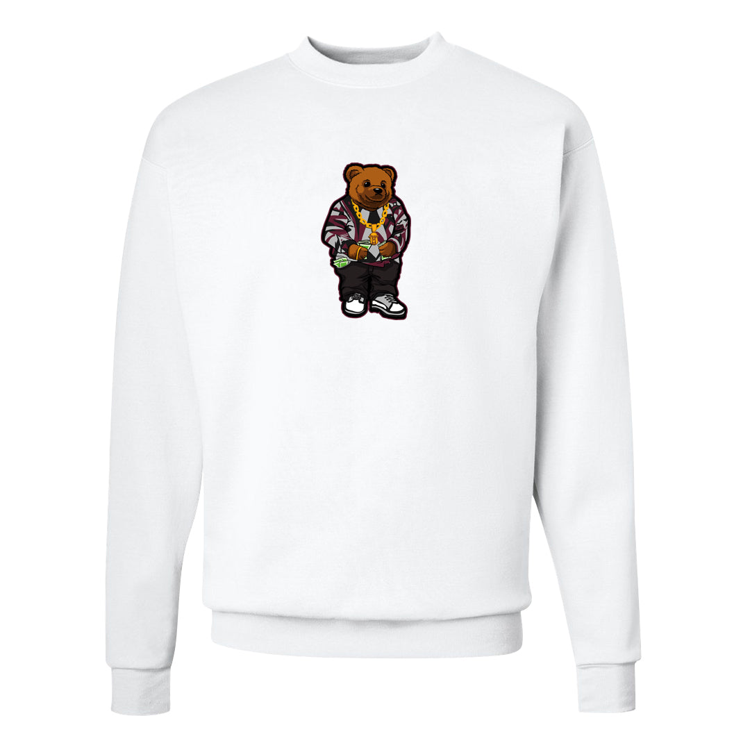 Summit White Rosewood More Uptempos Crewneck Sweatshirt | Sweater Bear, White