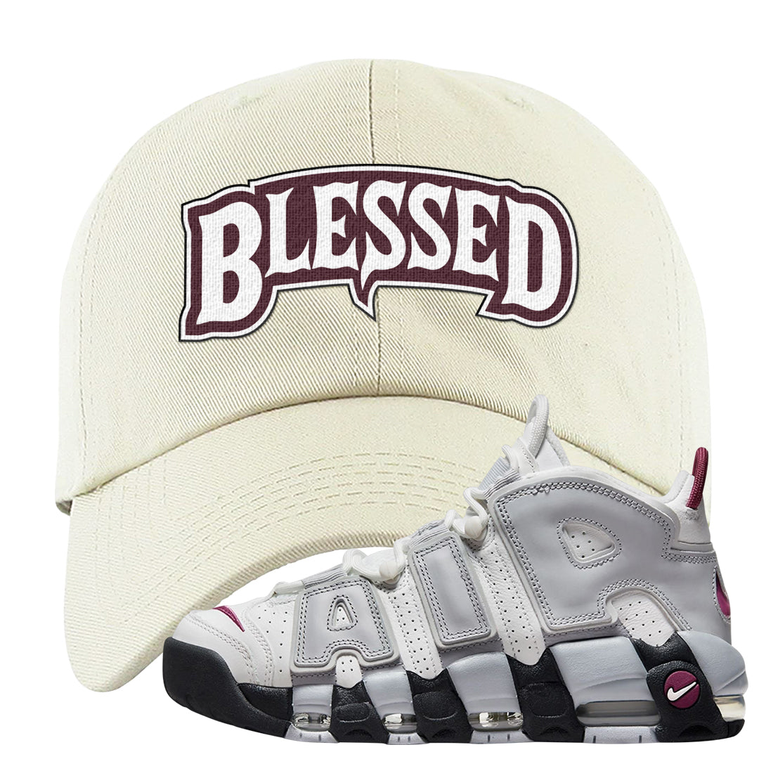 Summit White Rosewood More Uptempos Dad Hat | Blessed Arch, White