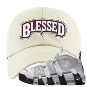 Summit White Rosewood More Uptempos Dad Hat | Blessed Arch, White