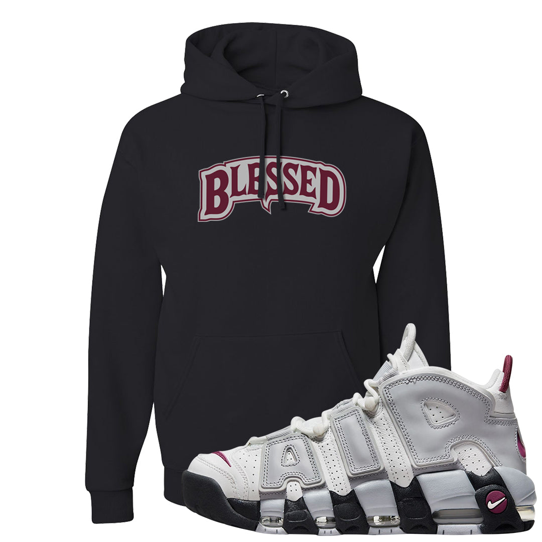 Summit White Rosewood More Uptempos Hoodie | Blessed Arch, Black