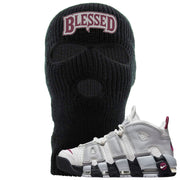 Summit White Rosewood More Uptempos Ski Mask | Blessed Arch, Black