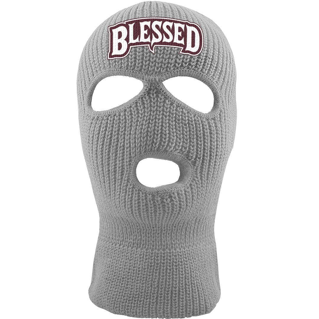 Summit White Rosewood More Uptempos Ski Mask | Blessed Arch, Light Gray