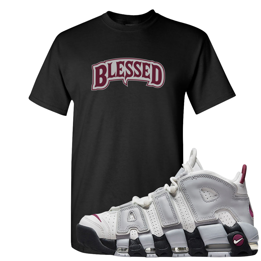 Summit White Rosewood More Uptempos T Shirt | Blessed Arch, Black