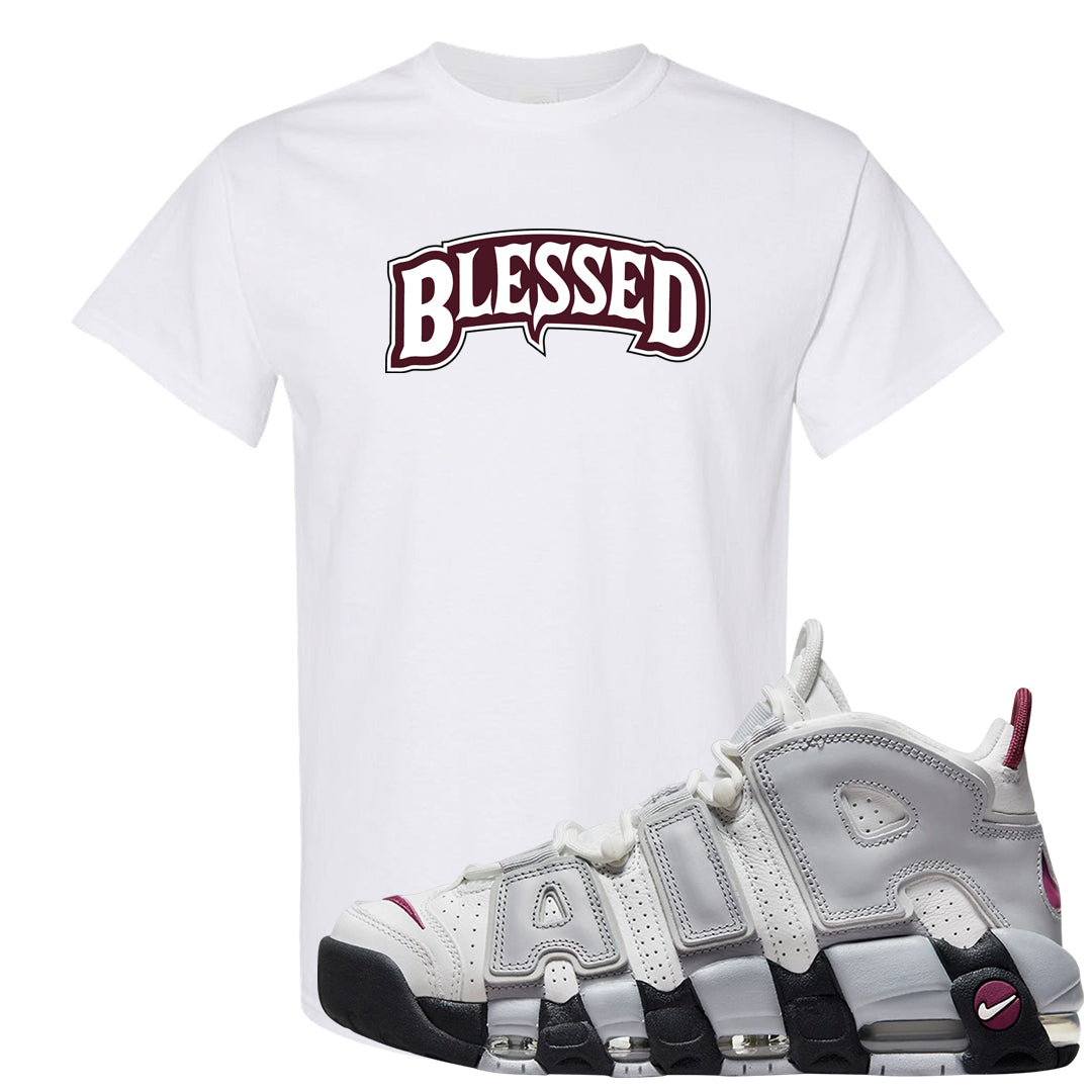 Summit White Rosewood More Uptempos T Shirt | Blessed Arch, White