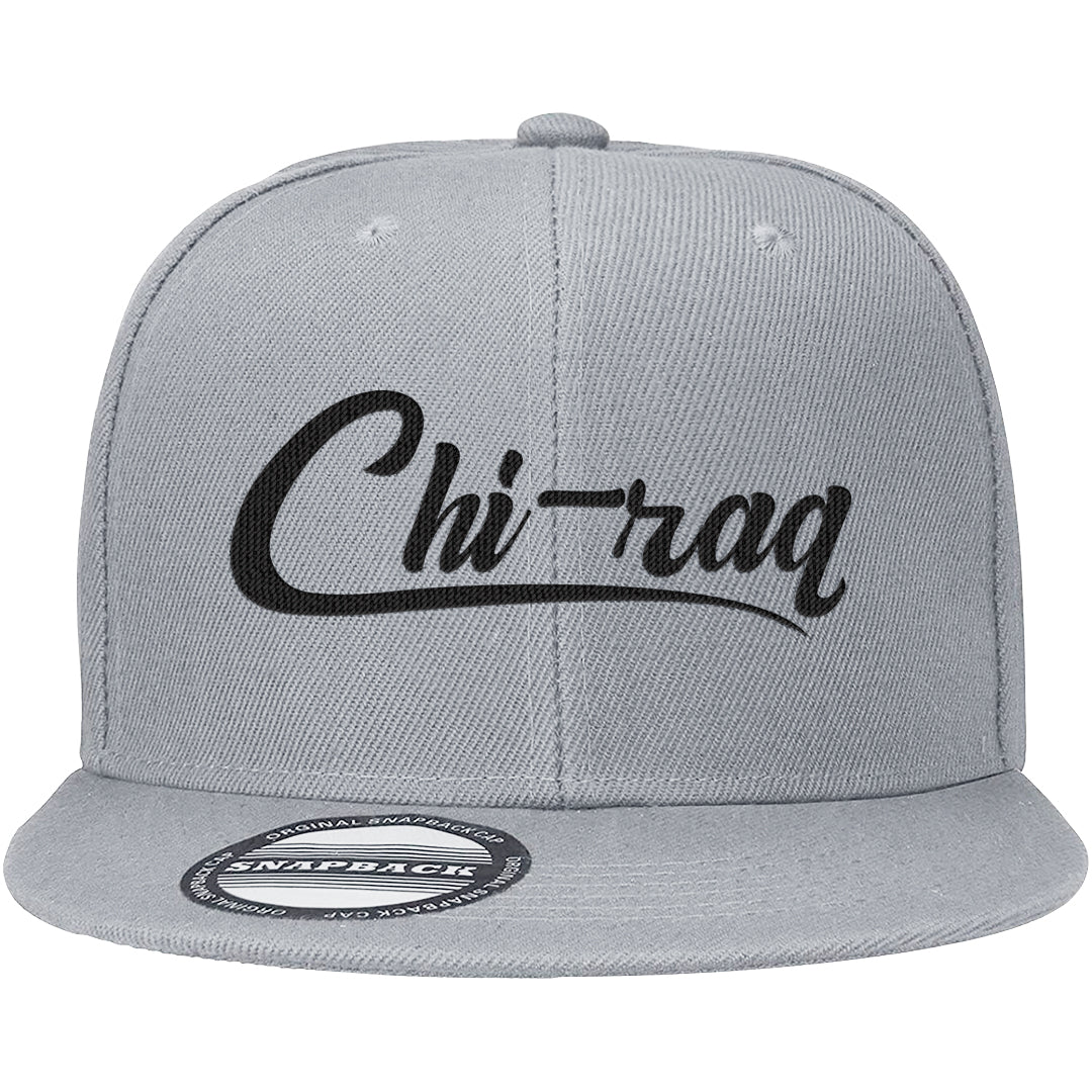 Summit White Rosewood More Uptempos Snapback Hat | Chiraq, Light Gray