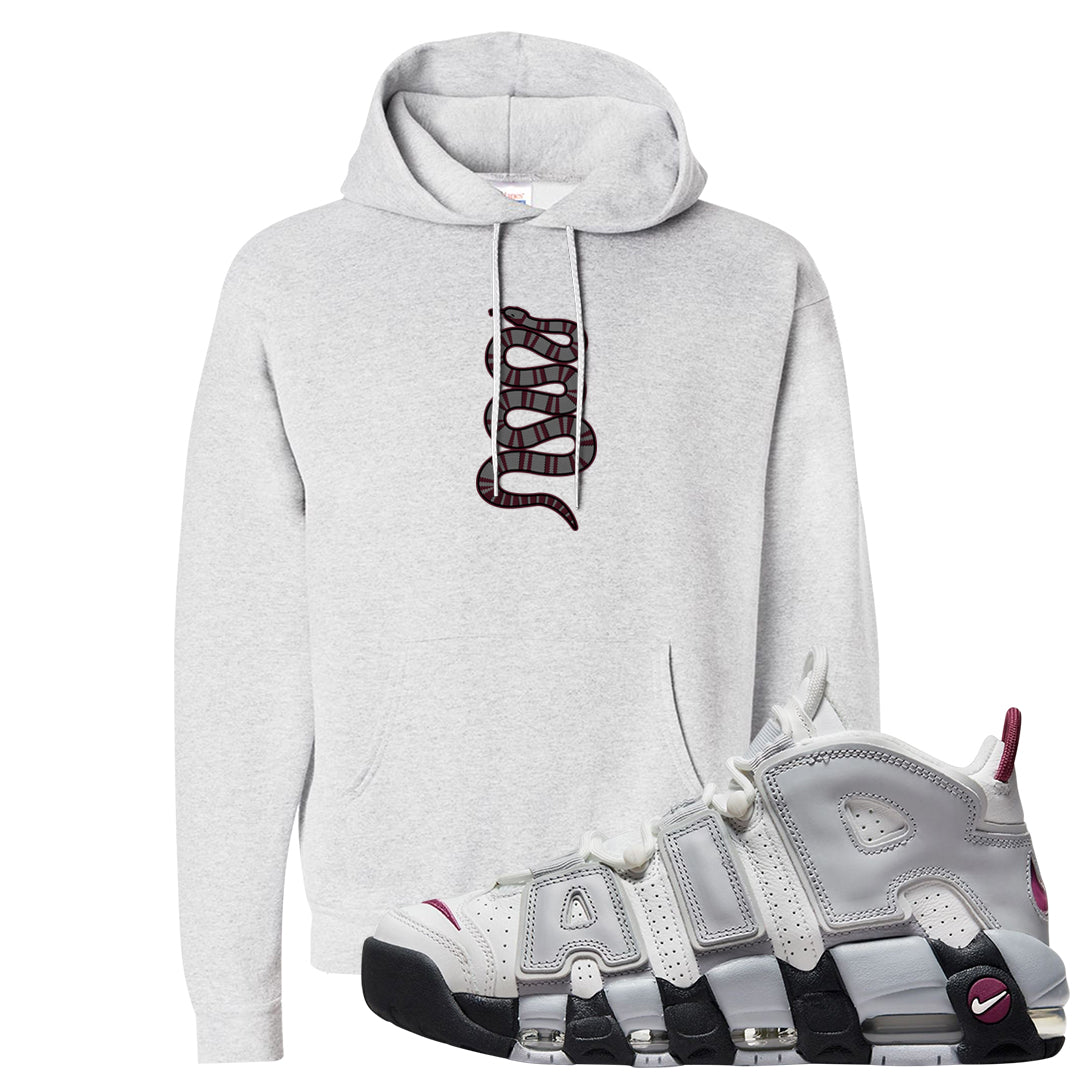 Summit White Rosewood More Uptempos Hoodie | Coiled Snake, Ash