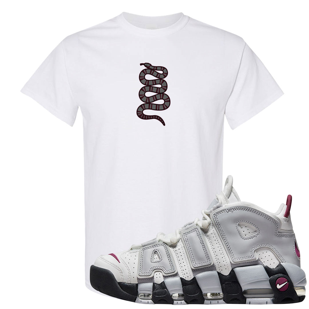 Summit White Rosewood More Uptempos T Shirt | Coiled Snake, White