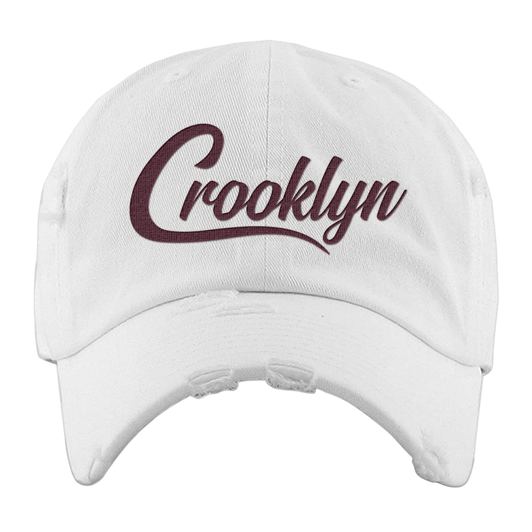 Summit White Rosewood More Uptempos Distressed Dad Hat | Crooklyn, White