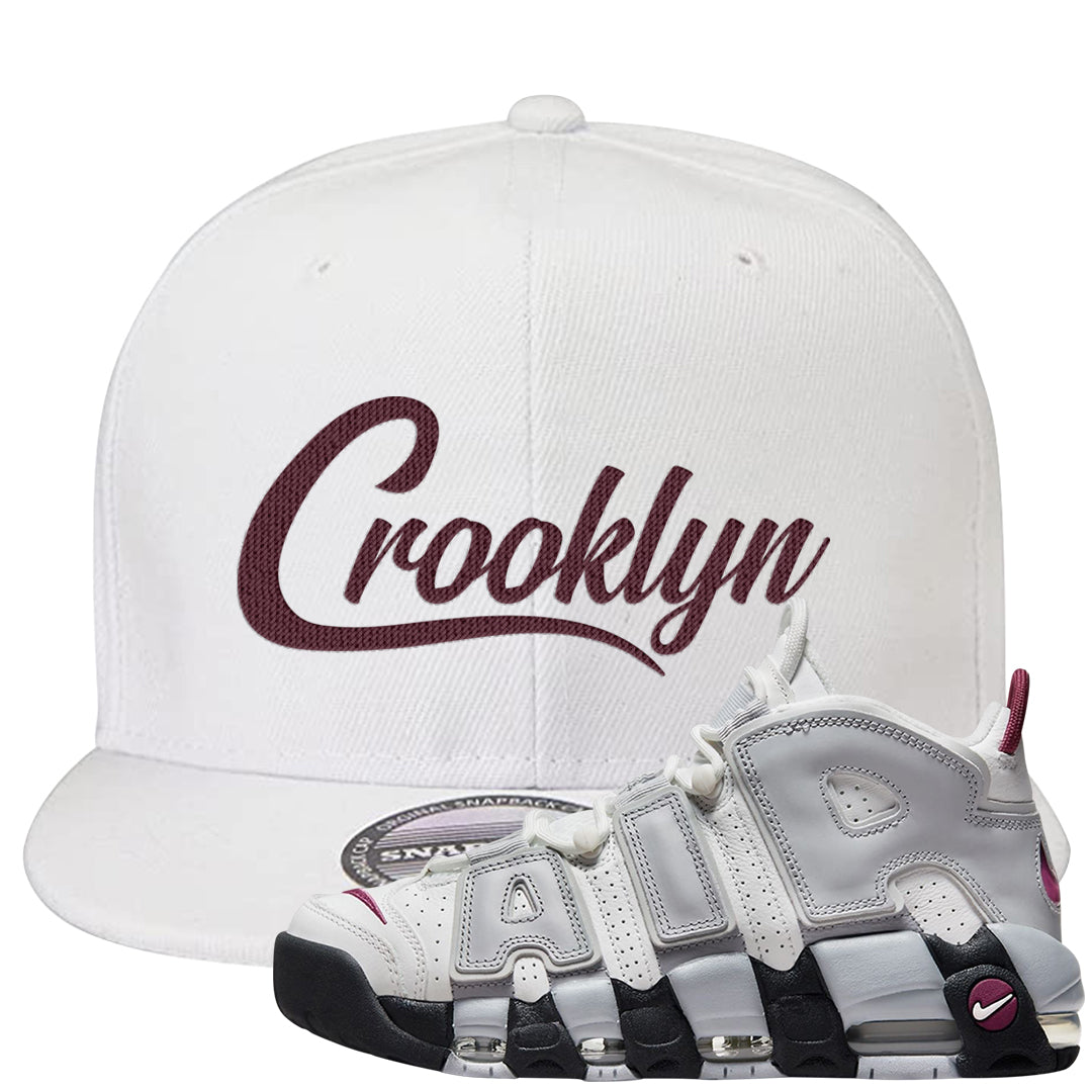 Summit White Rosewood More Uptempos Snapback Hat | Crooklyn, White