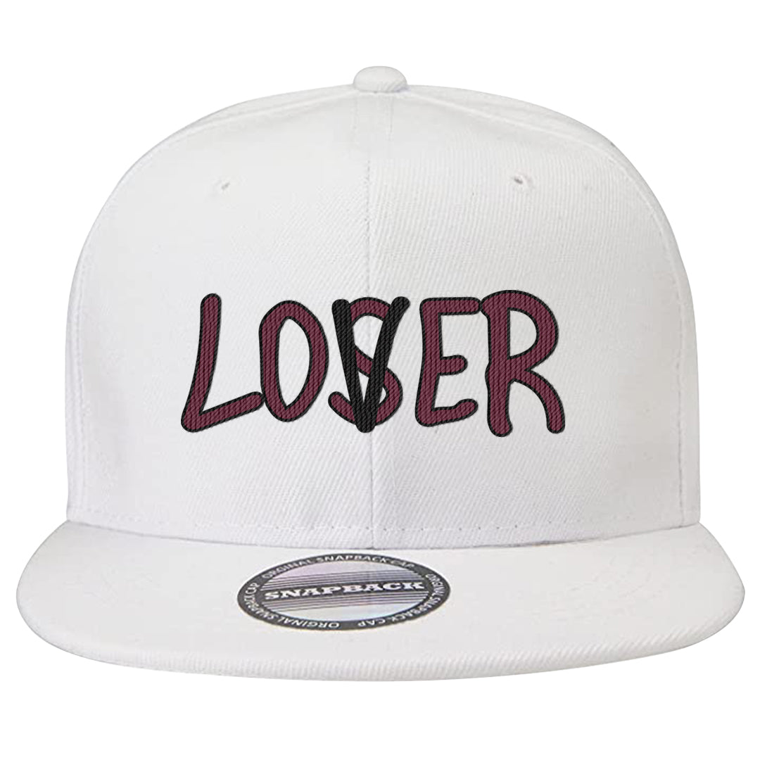 Summit White Rosewood More Uptempos Snapback Hat | Lover, White