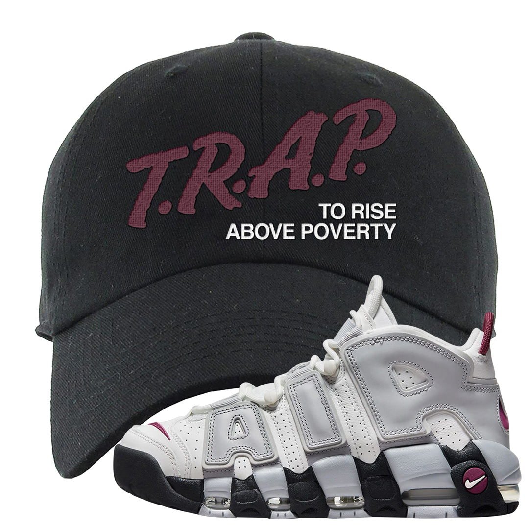 Summit White Rosewood More Uptempos Dad Hat | Trap To Rise Above Poverty, Black