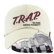 Summit White Rosewood More Uptempos Dad Hat | Trap To Rise Above Poverty, White