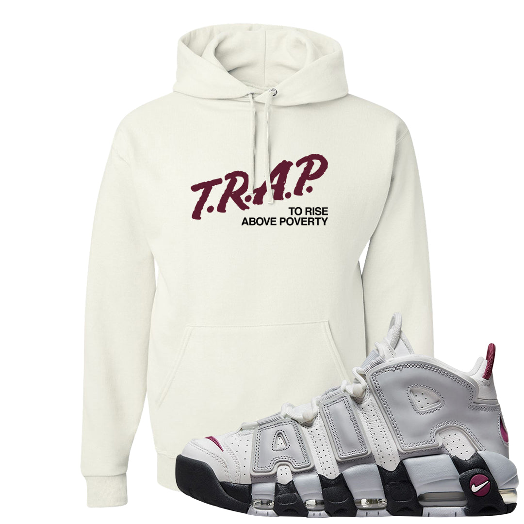 Summit White Rosewood More Uptempos Hoodie | Trap To Rise Above Poverty, White