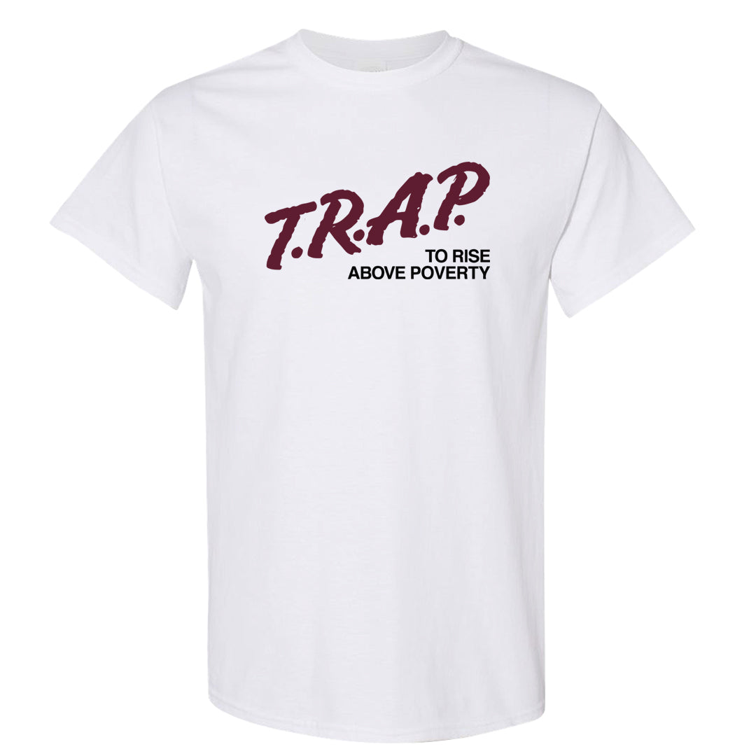 Summit White Rosewood More Uptempos T Shirt | Trap To Rise Above Poverty, White