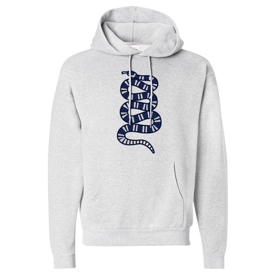 French Blue 13s Hoodie | Coiled Snake, Ash